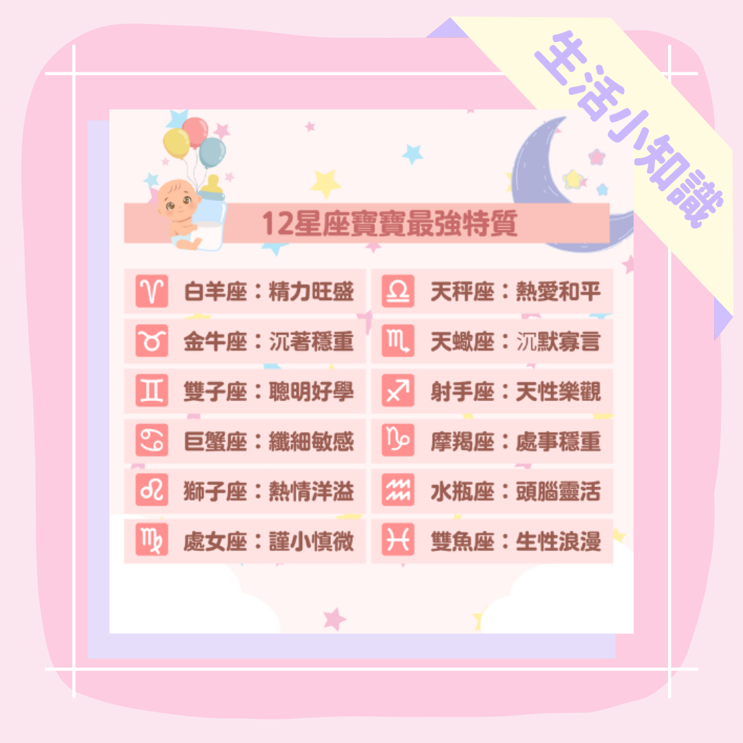 12星座寶寶性格