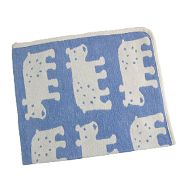 有機棉毯【熊熊藍】-瑞典Klippan