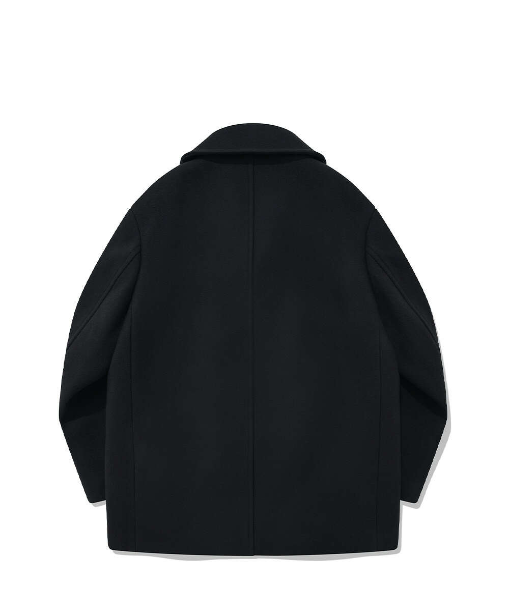 COVERNAT 羊絨鈕扣 長款羽絨 派克 大衣 海軍色