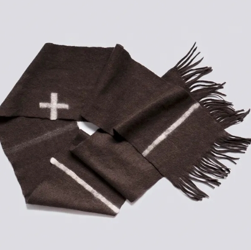 犛牛絨手工毛氈圍巾｜氆氌｜中國藏區