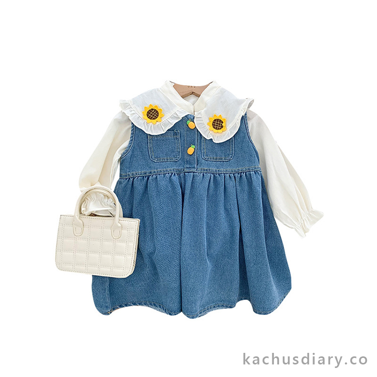 Sunflower denim slip dress