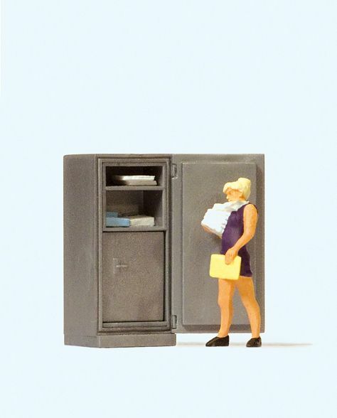 Preiser 29106 HO規 overworked secretary 過勞的秘書