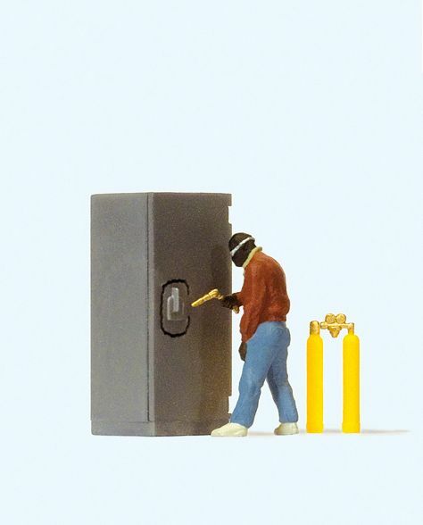 Preiser 29104 HO規 Safecracker 保險箱破解者