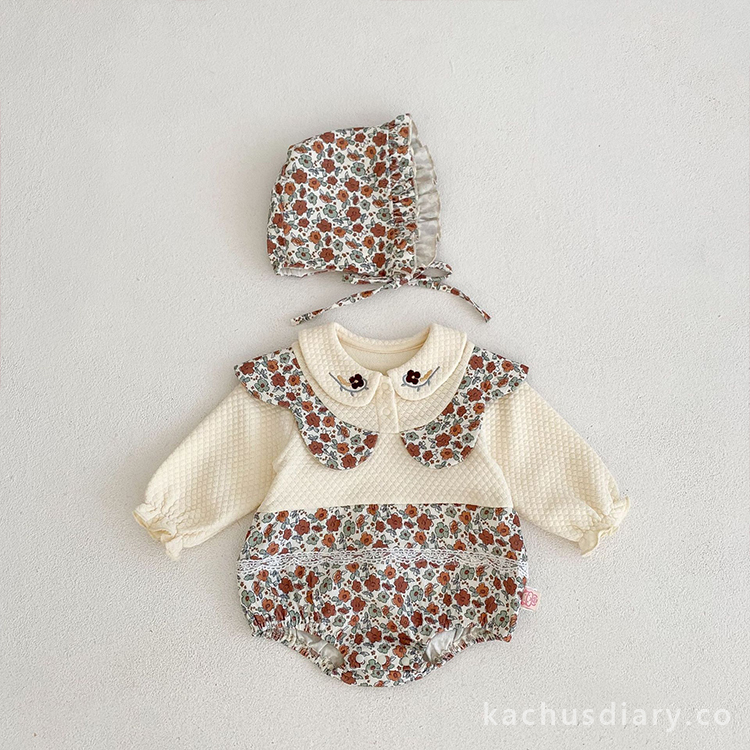 Baby floral lembroidery set