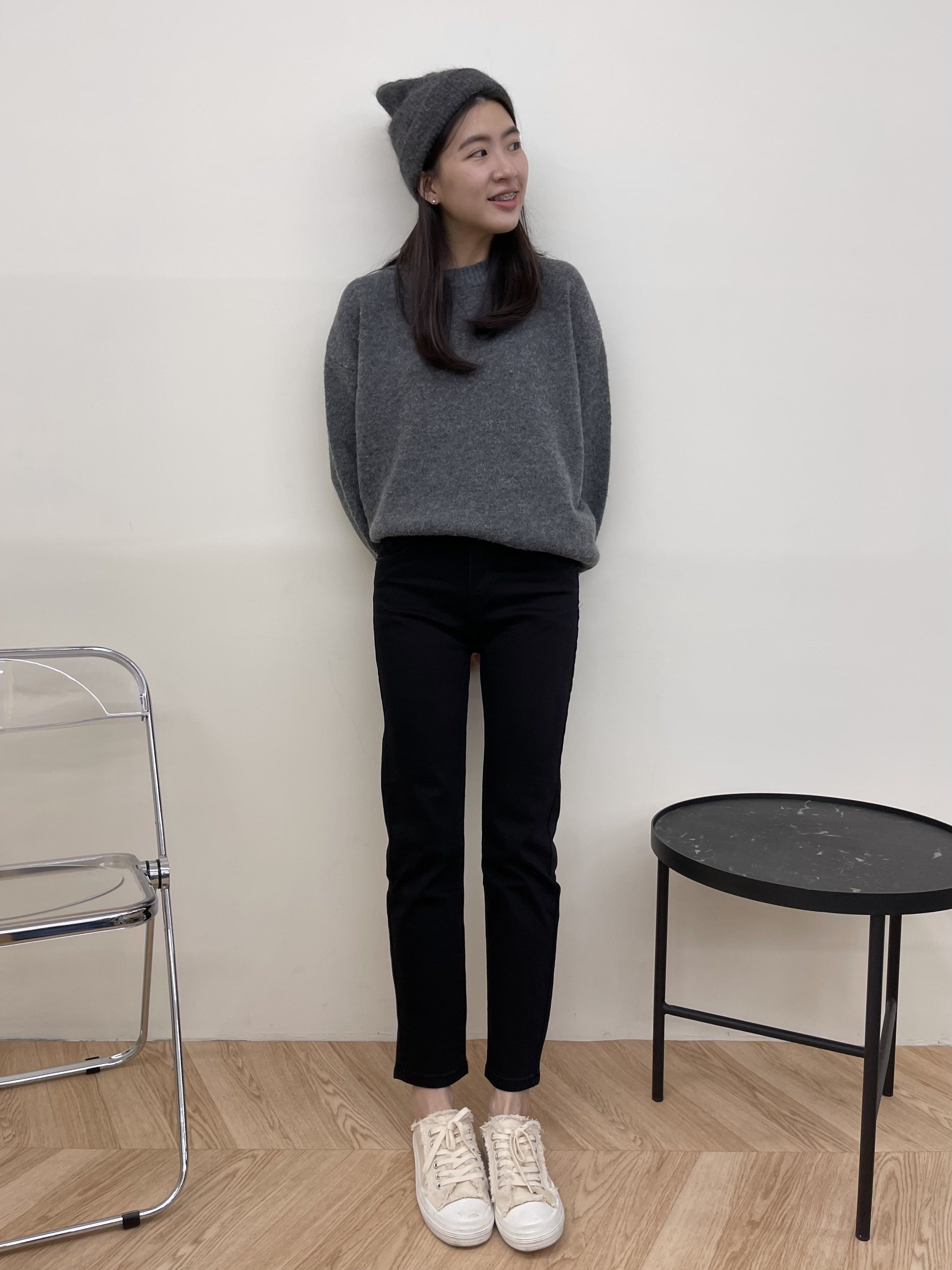 零修圖命定款直筒牛仔褲-黑色(現貨25,26,30)