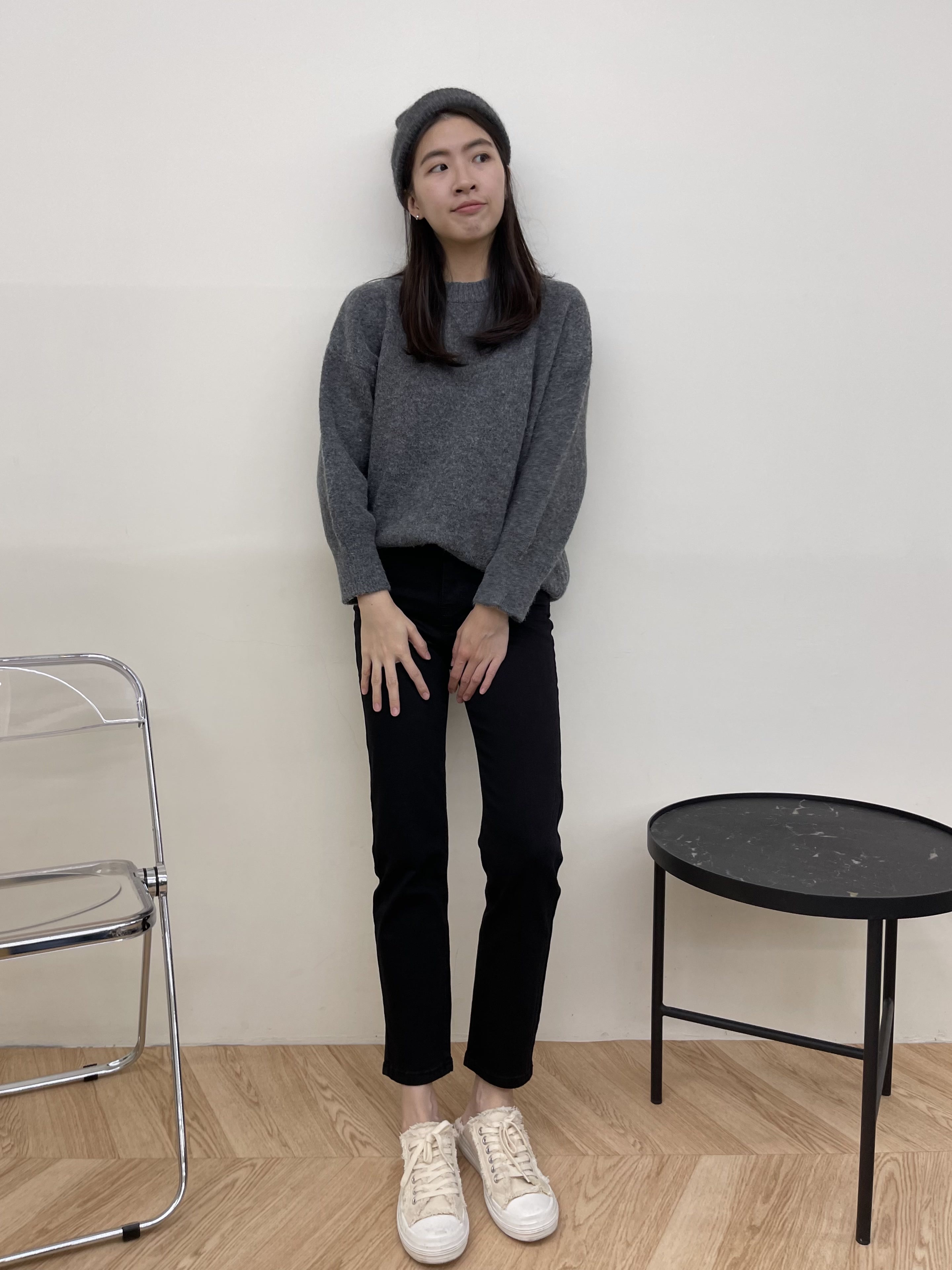 零修圖命定款直筒牛仔褲-黑色(現貨25,26,30)