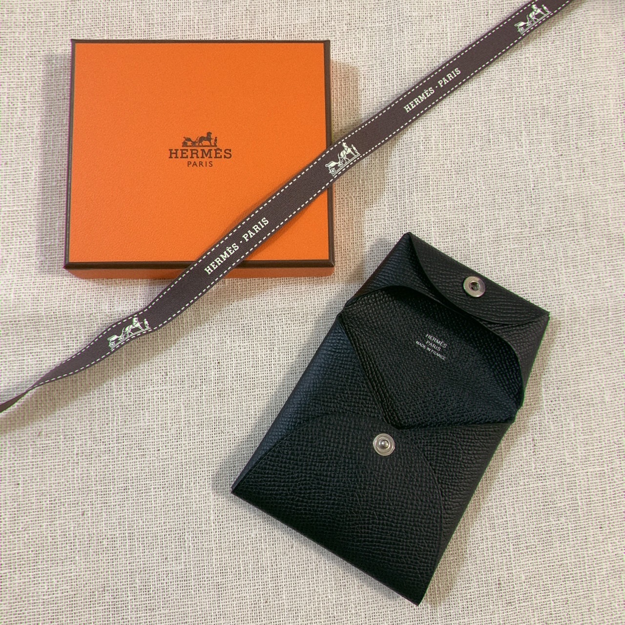 Hermes Bastia 黑色 愛馬仕零錢包