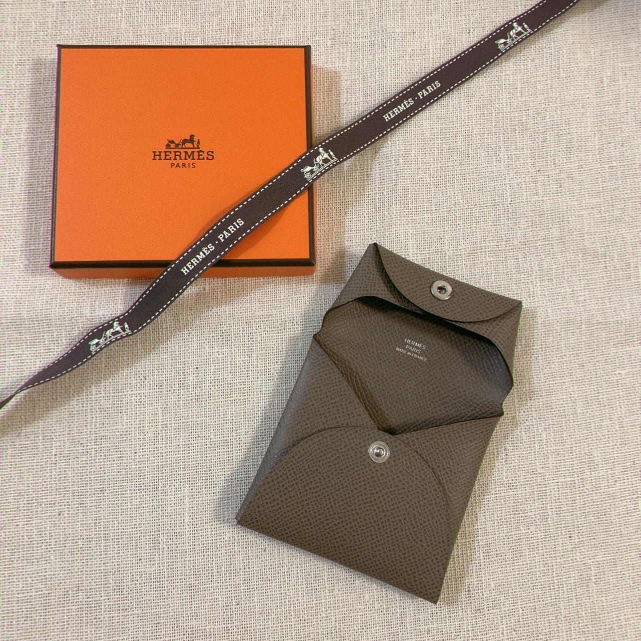 Hermes Bastia 大象灰 愛馬仕零錢包