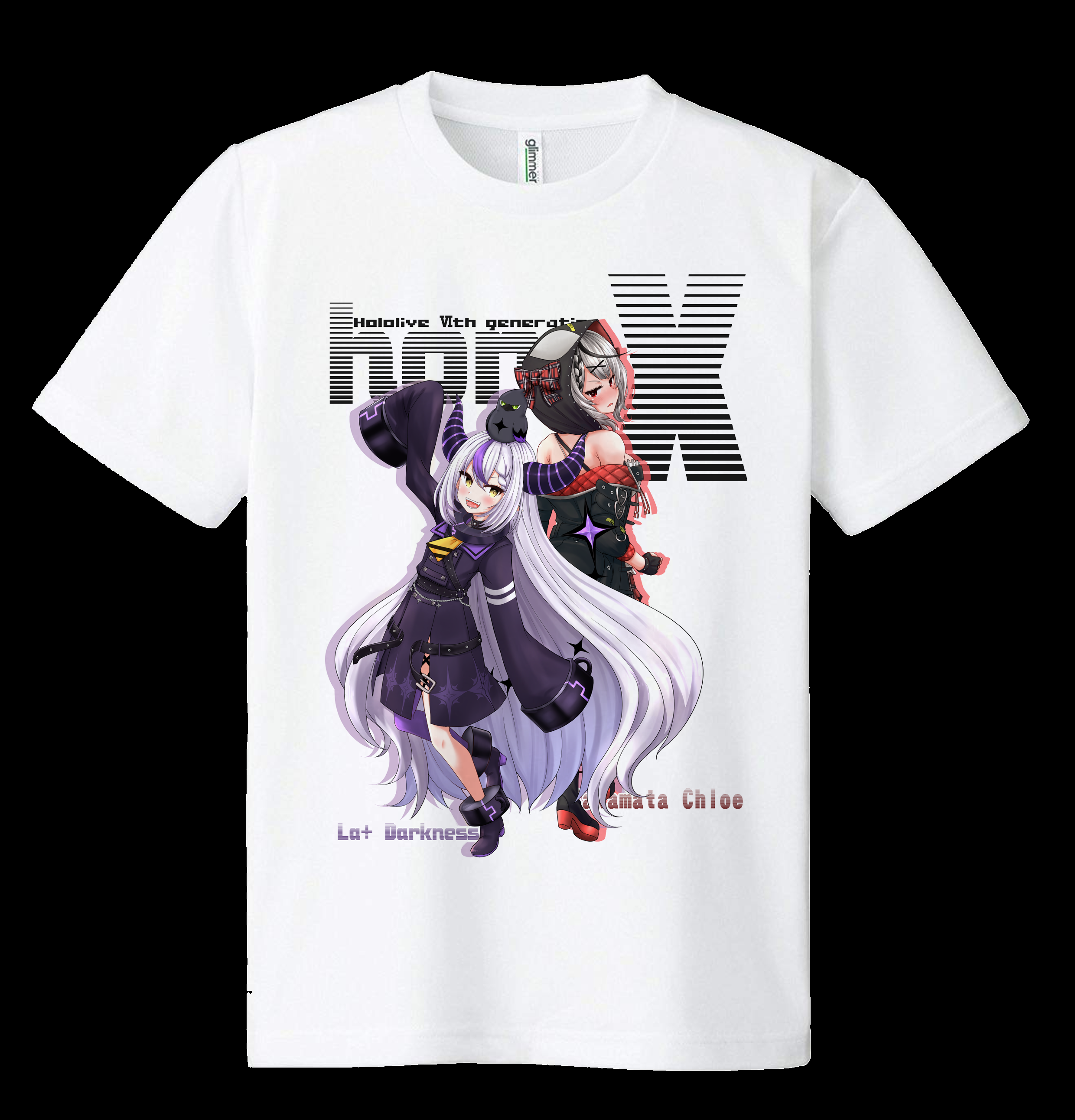 「官方代購」「定期代購」「非公式」Hololive HoloX T-Shirt  La+ Darkness＆ Chloe 【ラプラス・ダークネス＆沙花叉クロヱ】