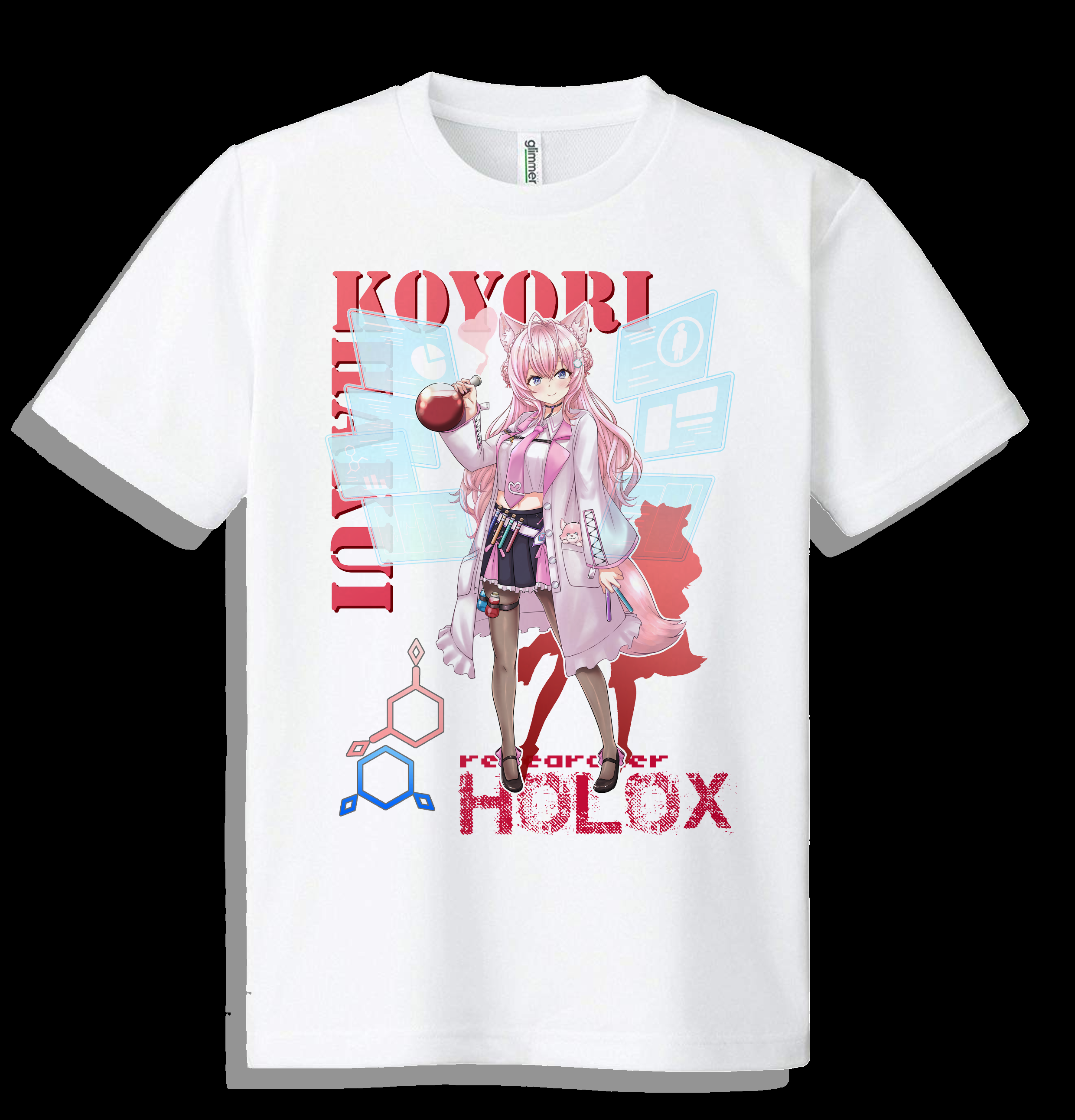 「官方代購」「定期代購」「非公式」Hololive HoloX T-Shirt  Koyori 【博衣こより】