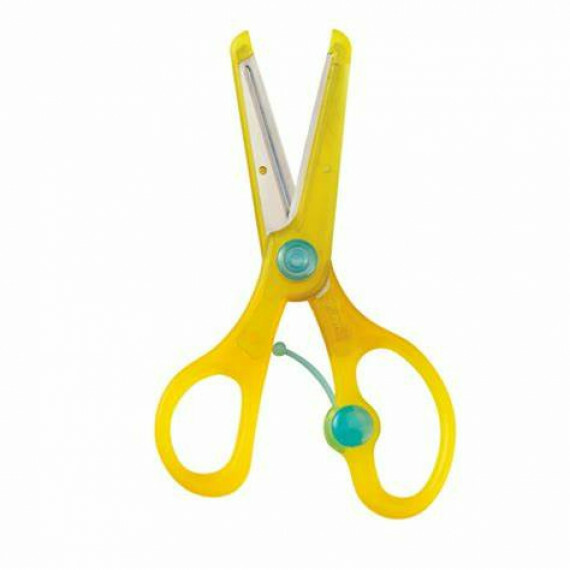 日本製 KUTSUWA STAD 兒童安全較剪-黃色