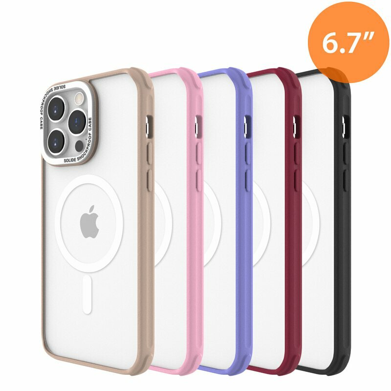 台灣 SOLiDE iPhone 14 ProSOPURE 極透殼 特強磁吸MagSafe抗菌防摔殼