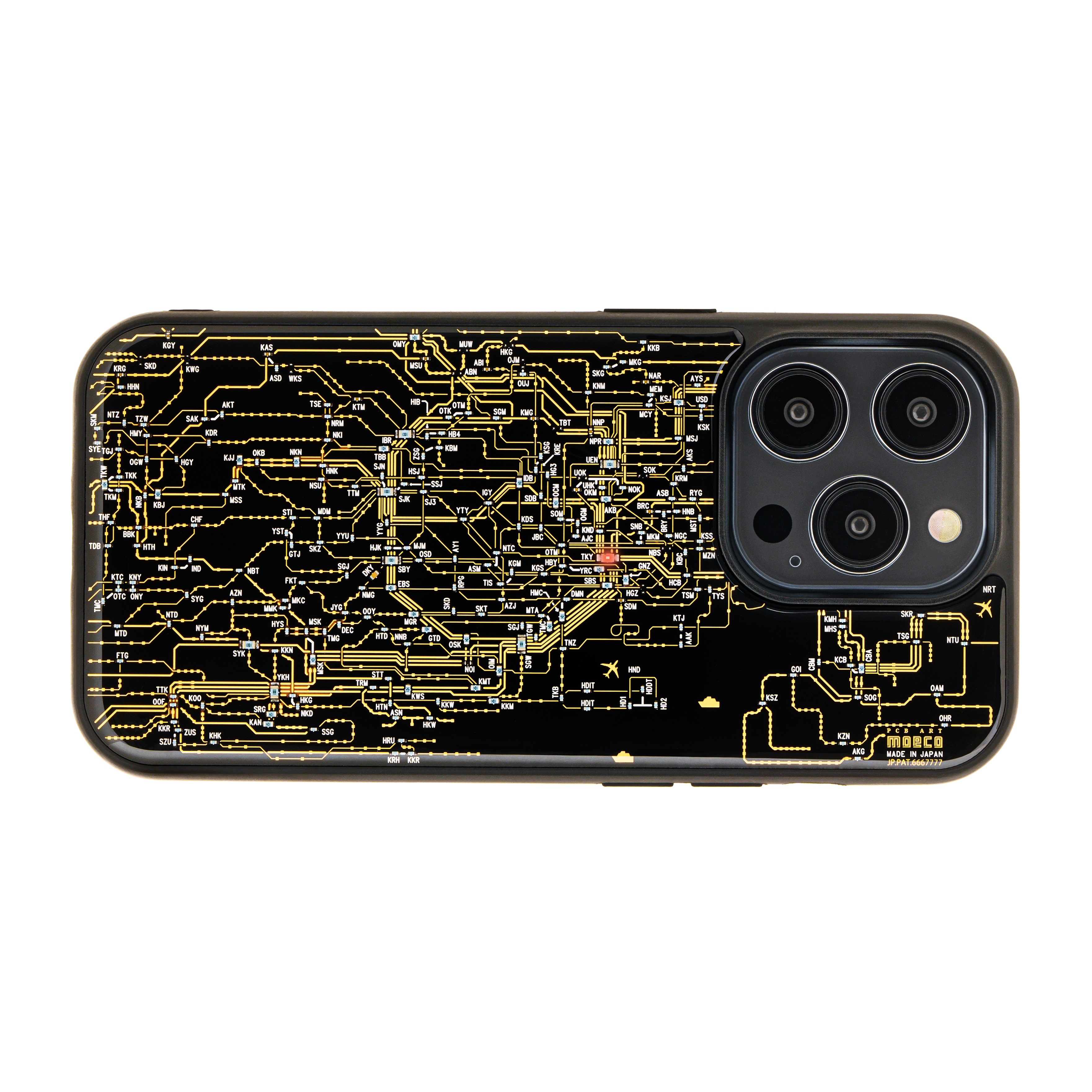 FLASH 東京電路線圖 iPhone 14 Pro 手機殼 (黑色 )