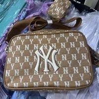[S] MLB JACQUARD MONOGRAM UNISEX CROSSBODY BAG,BEIGE, 3ACRM041N-50BGS (SMLB162)