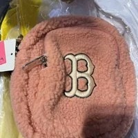 [S] MLB WOMEN'S FLEECE MINI CROSS BAG,PINK, 32BGDF011-43P (SMLB169)