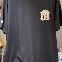 [S] MLB LIKE POPCORN OVERFIT SHORT SLEEVE T-SHIRT,BLACK, 31TSP1131-50L (SMLB174)