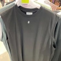 [S] BEENTRILL HASHTAG TANK TOP SHIRT,BLACK, BA222ST001-BK (SBT67)