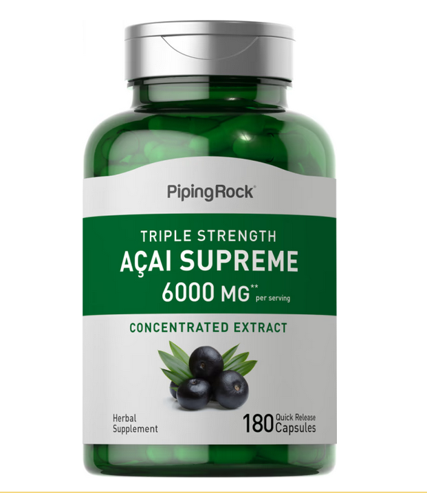 【Piping Rock】現貨 巴西莓萃取 Acai 20倍濃縮 單顆含3000mg 180顆裝