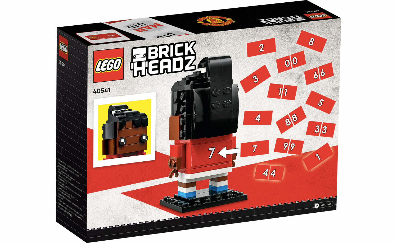 飛米樂高積木磚賣店] LEGO 40541 BrickHeadz 曼聯球員