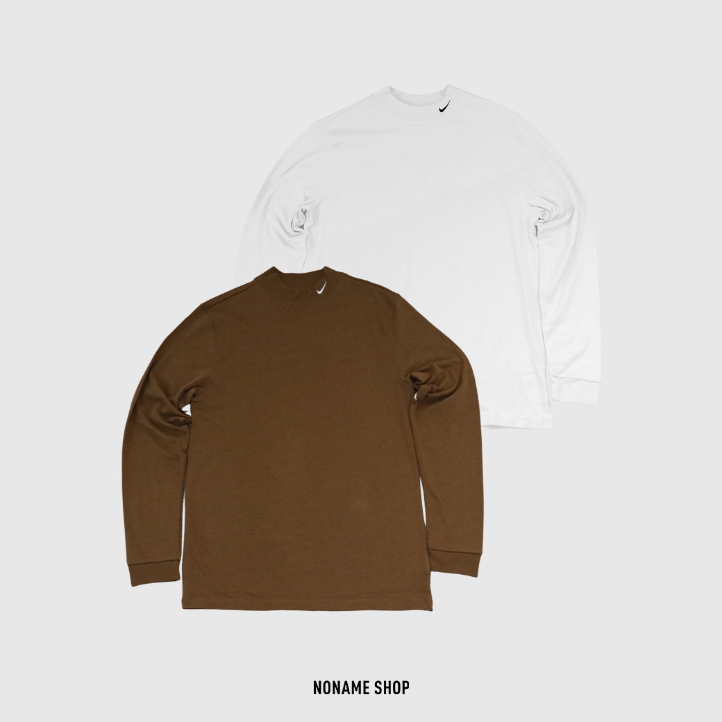 NIKE SHIRT 微高領 刺繡 小LOGO 長T 兩色