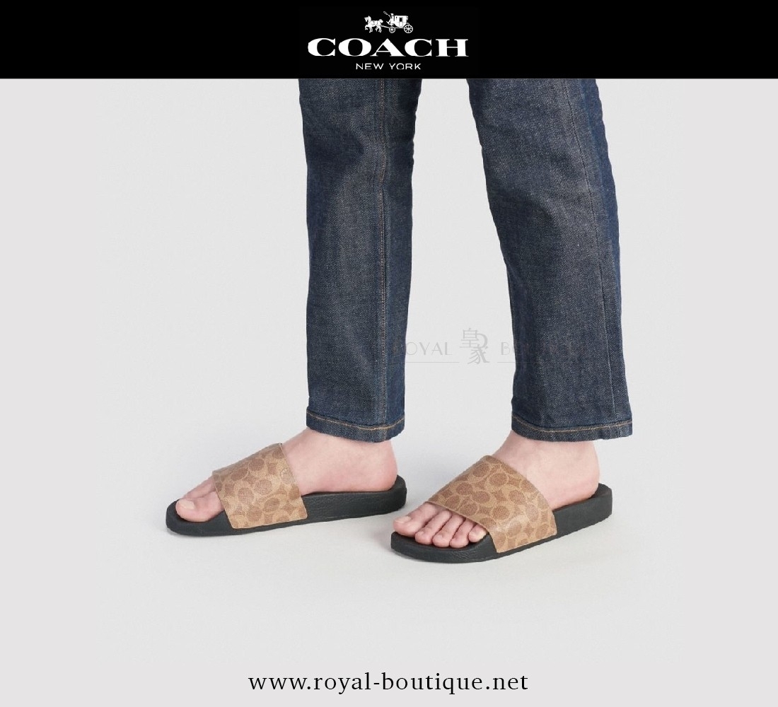COACH 經典老花拖鞋