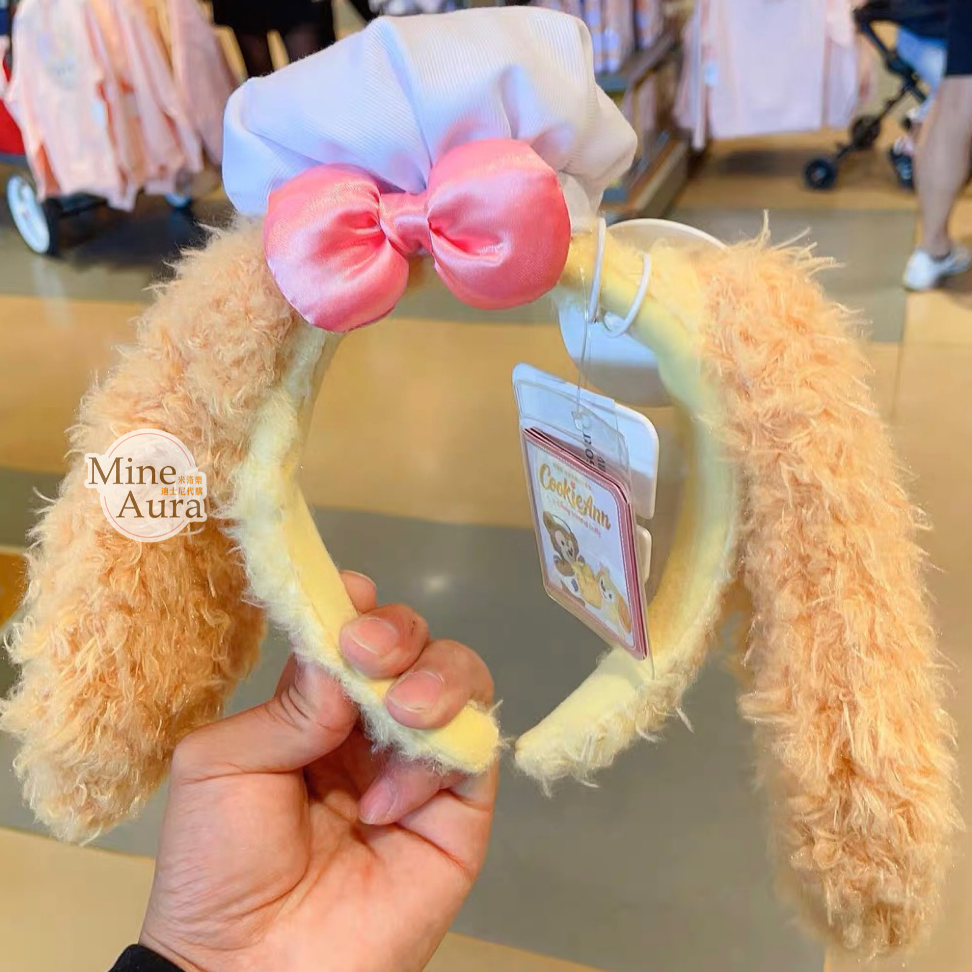 (現貨) 可琦安 餅乾 CookieAnn 絨毛立體耳朵 造型 髮圈 髮箍 -上海迪士尼樂園