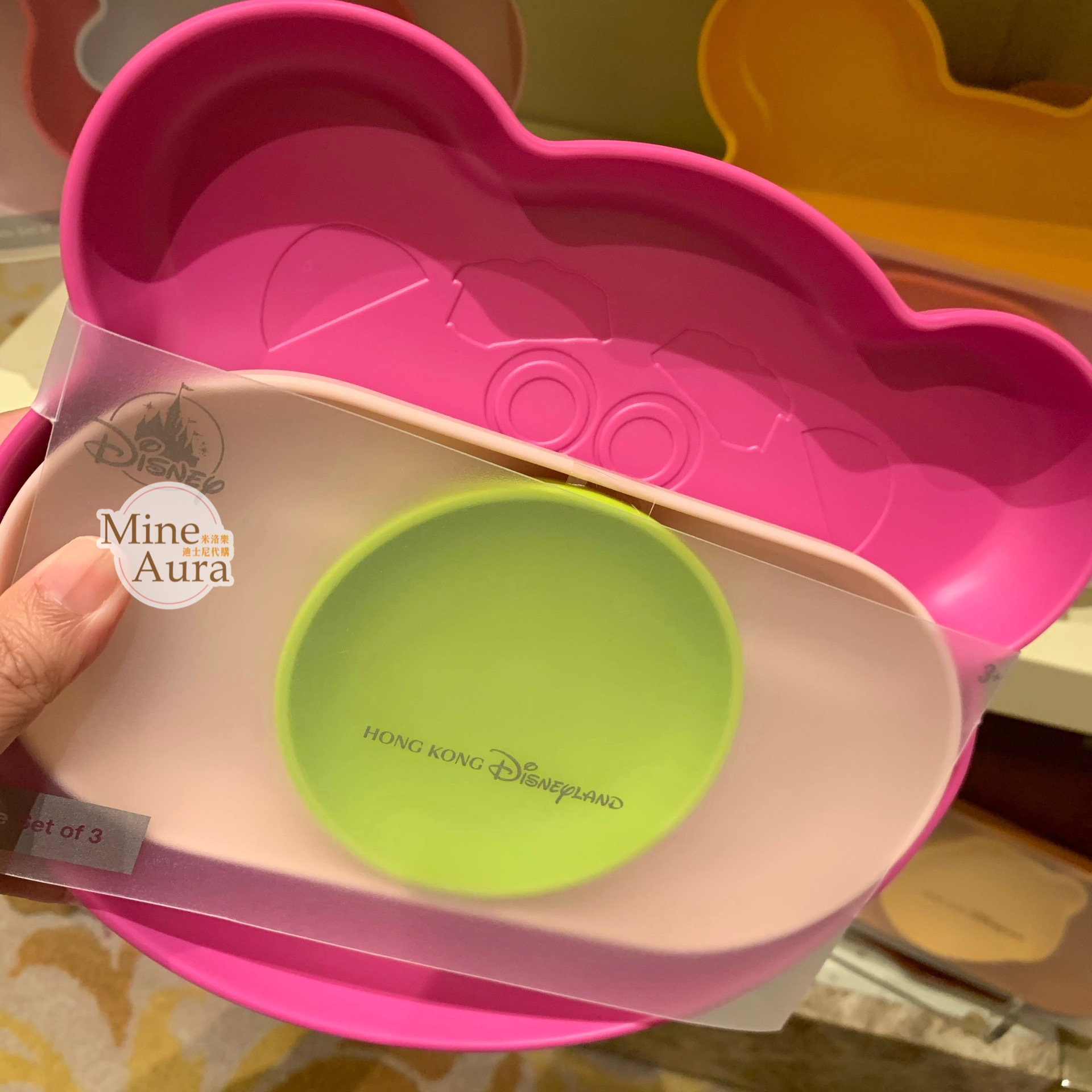 (特價現貨) 熊抱哥 Lotso 大頭造型 餐盤 3入組 玩具總動員 Toy Story -香港迪士尼樂園