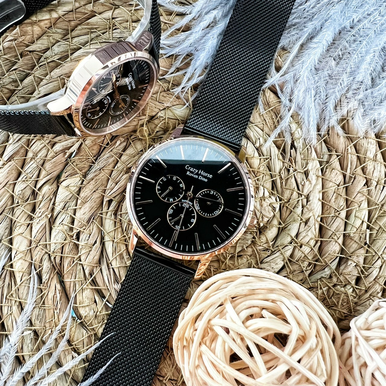 【Roven Dino 羅梵迪諾】城市光廊三眼時尚對錶 RD9411BRG 40mm/ RD9411BRG 32mm 現代鐘錶