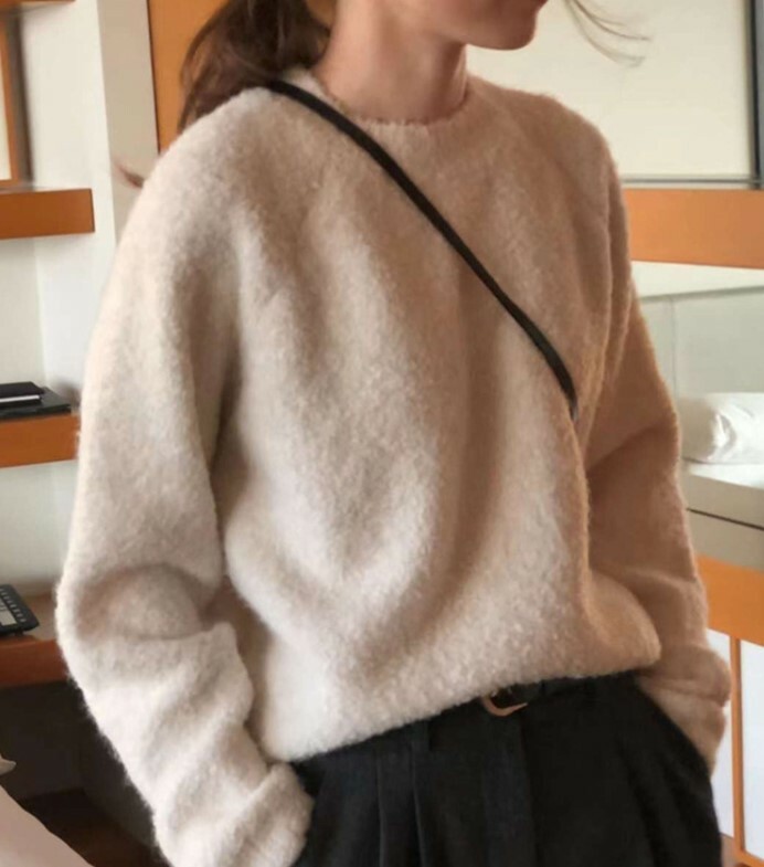 ᴷᴼᴿᴱᴬ 🇰🇷 Ounce暖呼呼慵懶純色針織毛衣