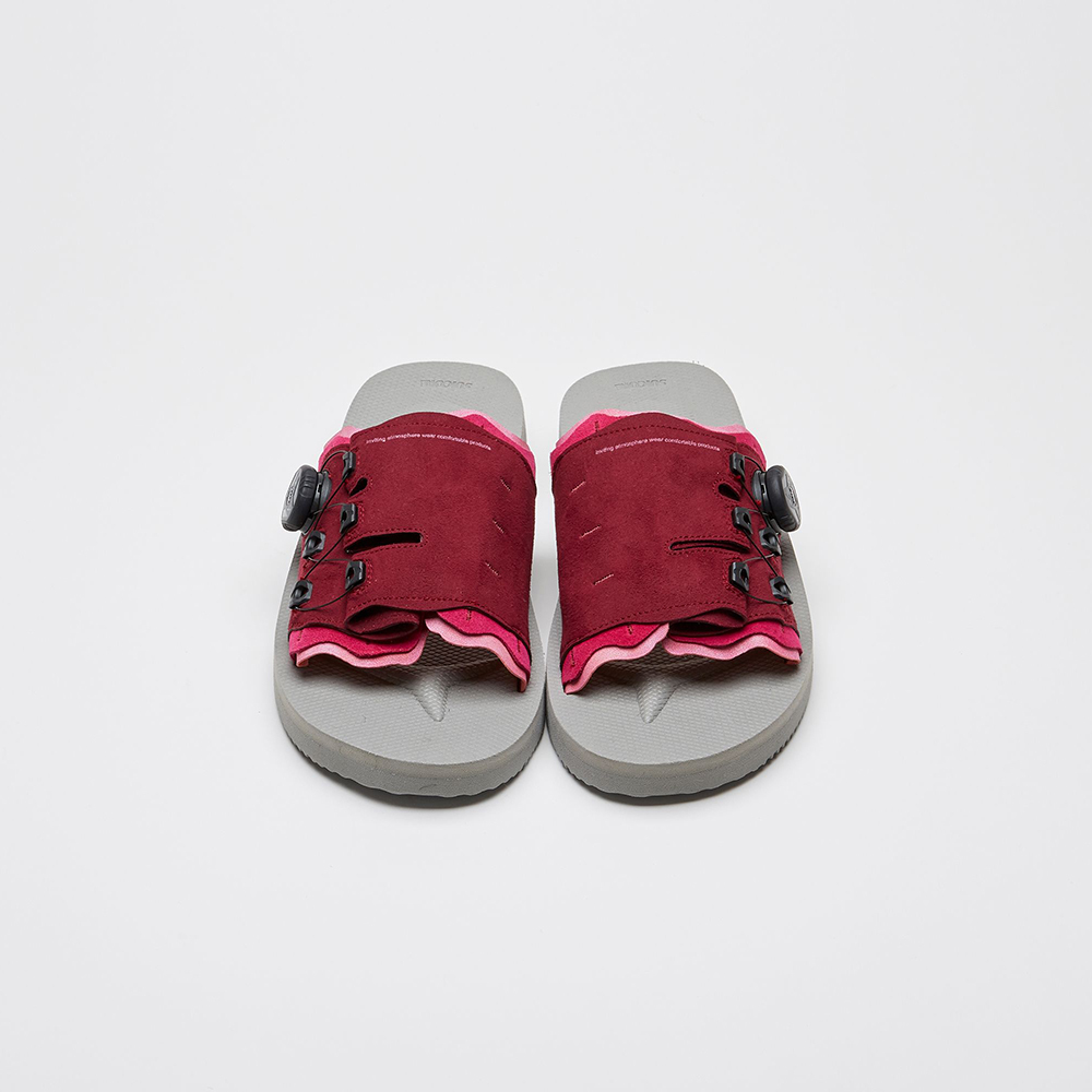 [出清商品售出無退換] SUICOKE LETA-AB OG-258AB 酒色 暗紅 波紋 可調節 抗菌內裡 輕量 拖鞋【SK22258ABBU】