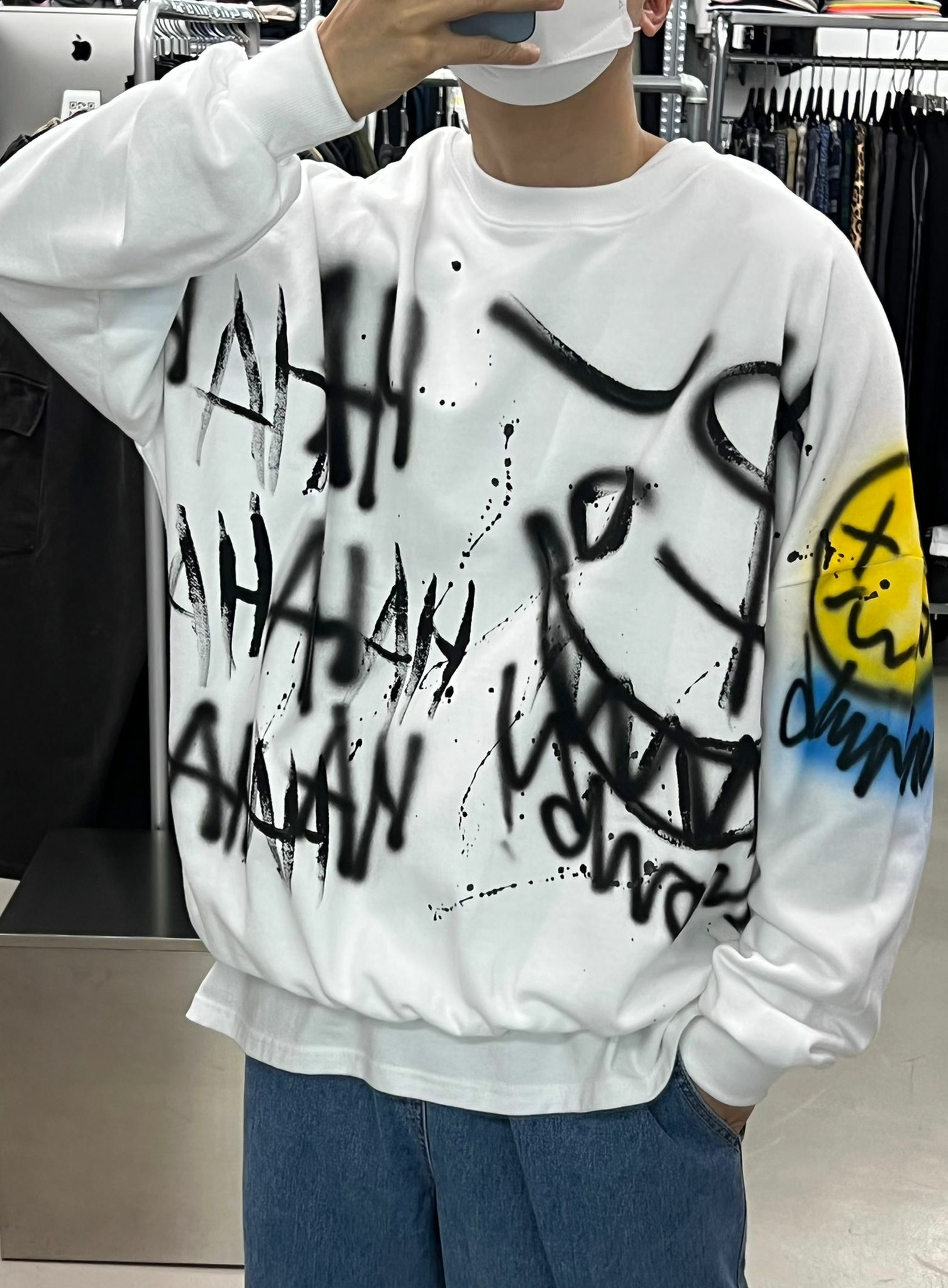 塗鴉圖案衛衣 T4169