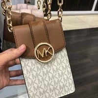 [S] MICHAEL KORS 35S2GNMC5B CARMEN SMNS CROSSBODY, VANILLA, 196163079226 (SMK179)
