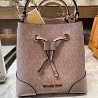 [S] MICHAEL KORS 35F2GM9M1B MERCER SMALL DRAWSTRING BUCKET BAG, DK POWDER BLUSH, 196163424866 (SMK185)