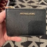 [S] MICHAEL KORS 35F7GTVU1L JET SET TRAVEL SMALL COINPOUCH WITH ID, BLACK, 191262310300 (SMK189)