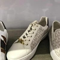 [S] MICHAEL KORS POPPY LACE UP MK SIG SM, VANILLA, 49S0POFS2B-VANILLA (SMK201)