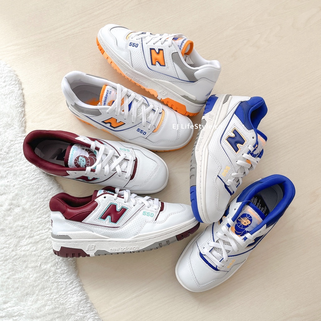 NEW BALANCE 550 台灣未發售白橘/ BB550WTO 酒紅/ BB550WBG 寶藍/