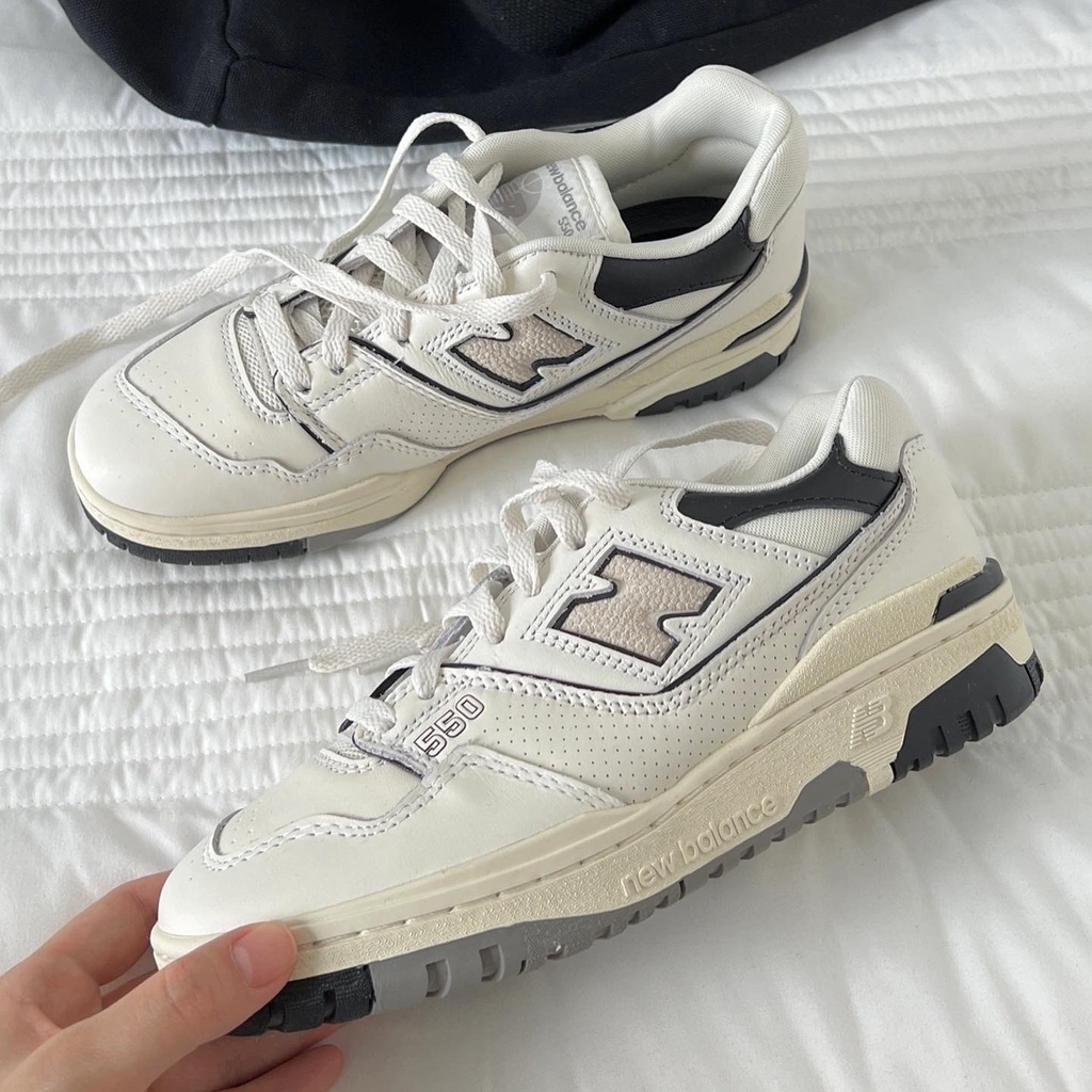 NEW BALANCE 550 NB 白 黑 灰 米白 奶油底 顆粒 復古 男鞋 BB550LWT / 預購