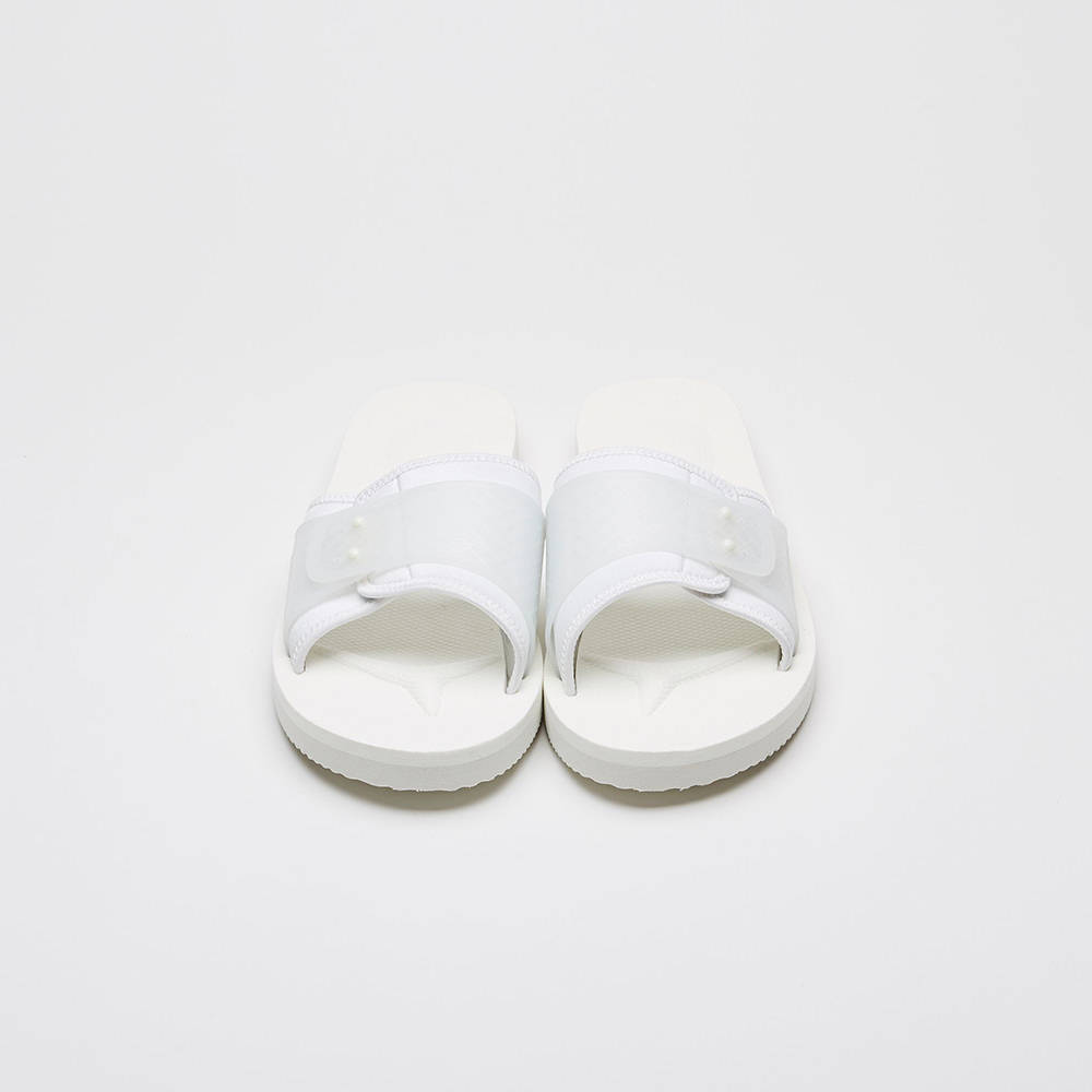 [出清商品售出無退換] SUICOKE SIV OG-100 白色 純白 拖鞋 透明穿孔 扣環 魔鬼氈 一般大底【SK22100WH】