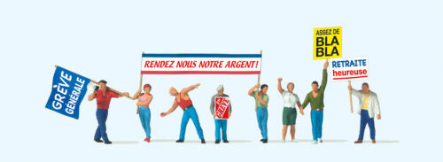 Preiser 10787 HO規 Demonstrators in France 陳情抗議者