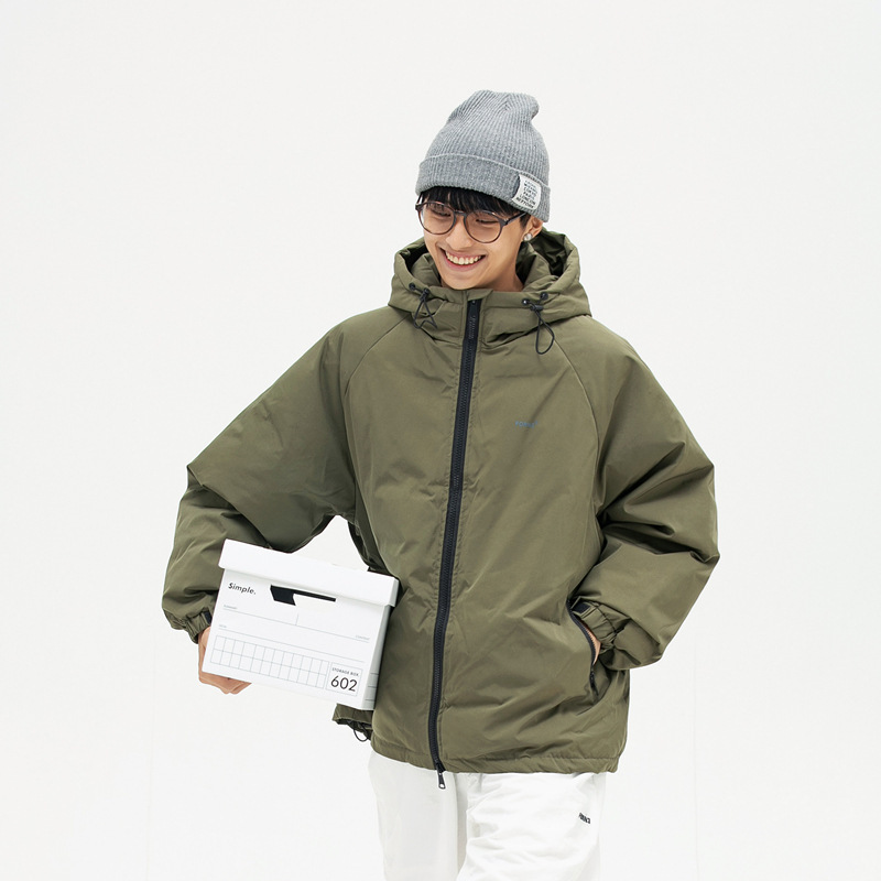 11M26 簡約連帽拉鍊外套 綠色