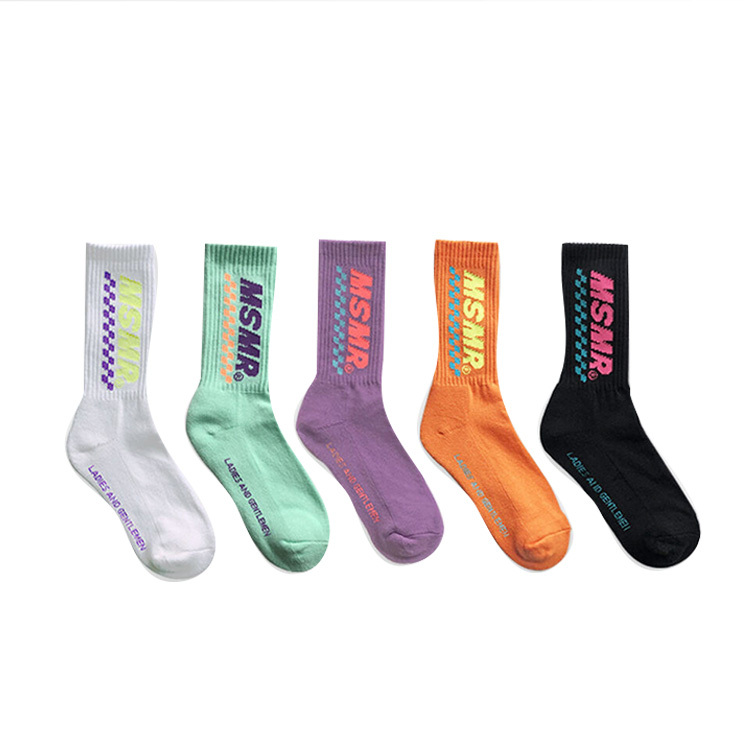 MSMR 經典西洋棋盤中筒襪｜薄荷綠