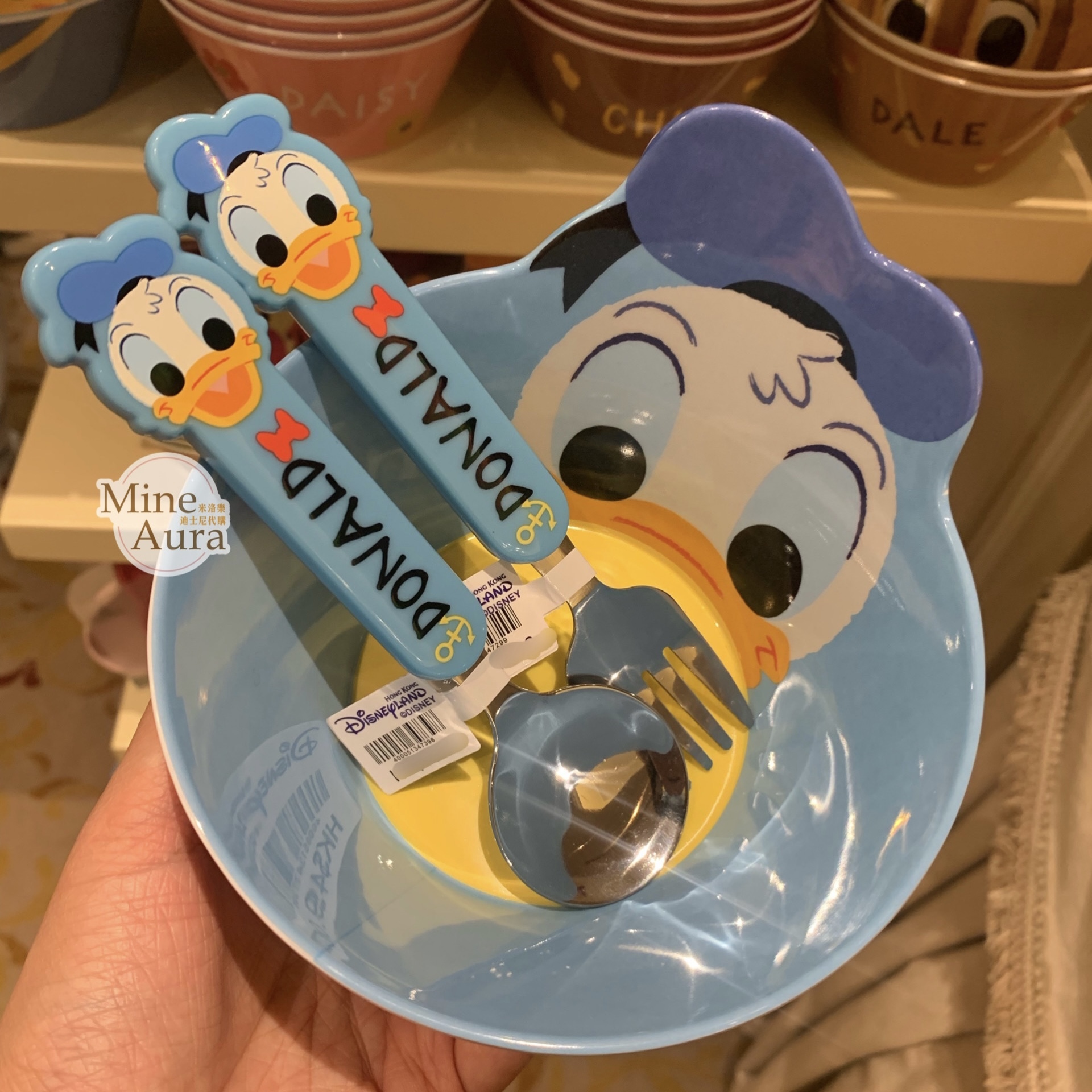 唐老鴨 Donald 兒童 餐具 造型碗/叉子/湯匙 -香港迪士尼樂園