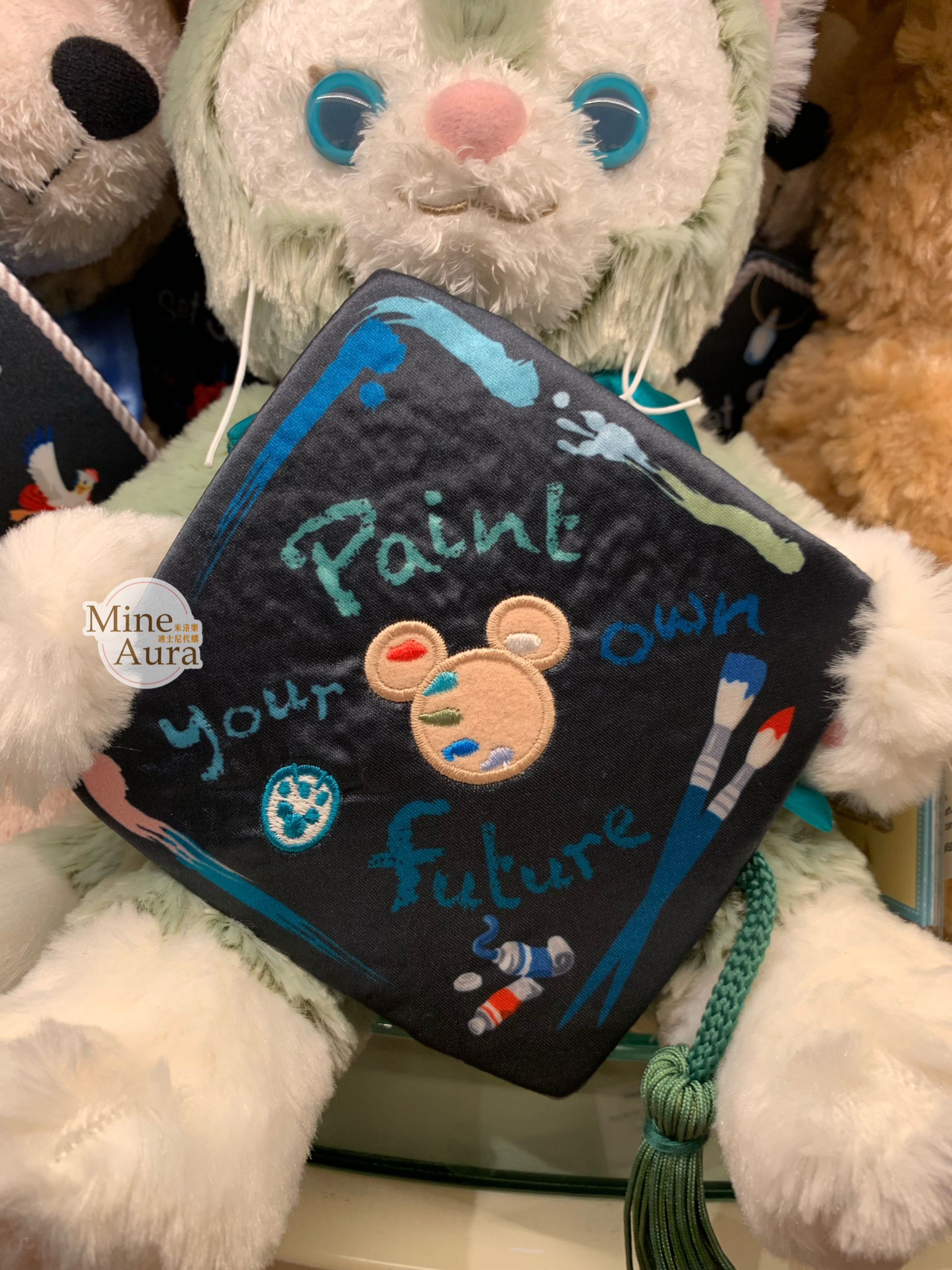 傑拉托尼 畫家貓 Gelatoni 畢業限定 學士帽 紀念 娃娃 玩偶 -香港迪士尼樂園