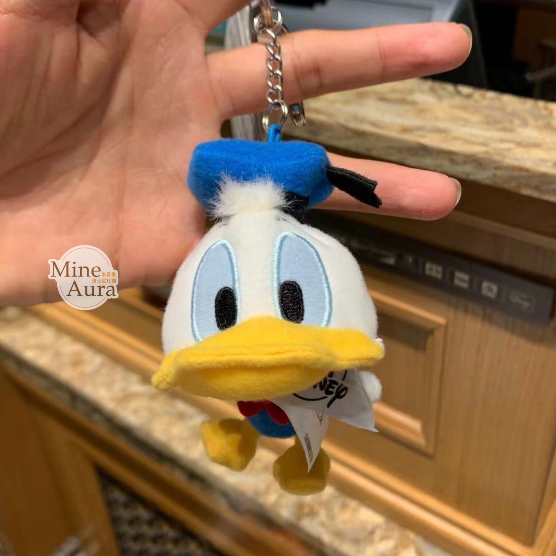 唐老鴨 Donald 頭套造型 鑰匙圈 吊飾 -上海迪士尼樂園