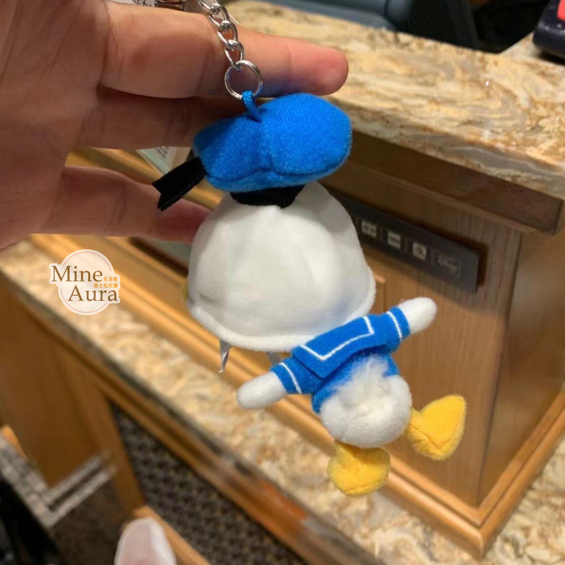 唐老鴨 Donald 頭套造型 鑰匙圈 吊飾 -上海迪士尼樂園