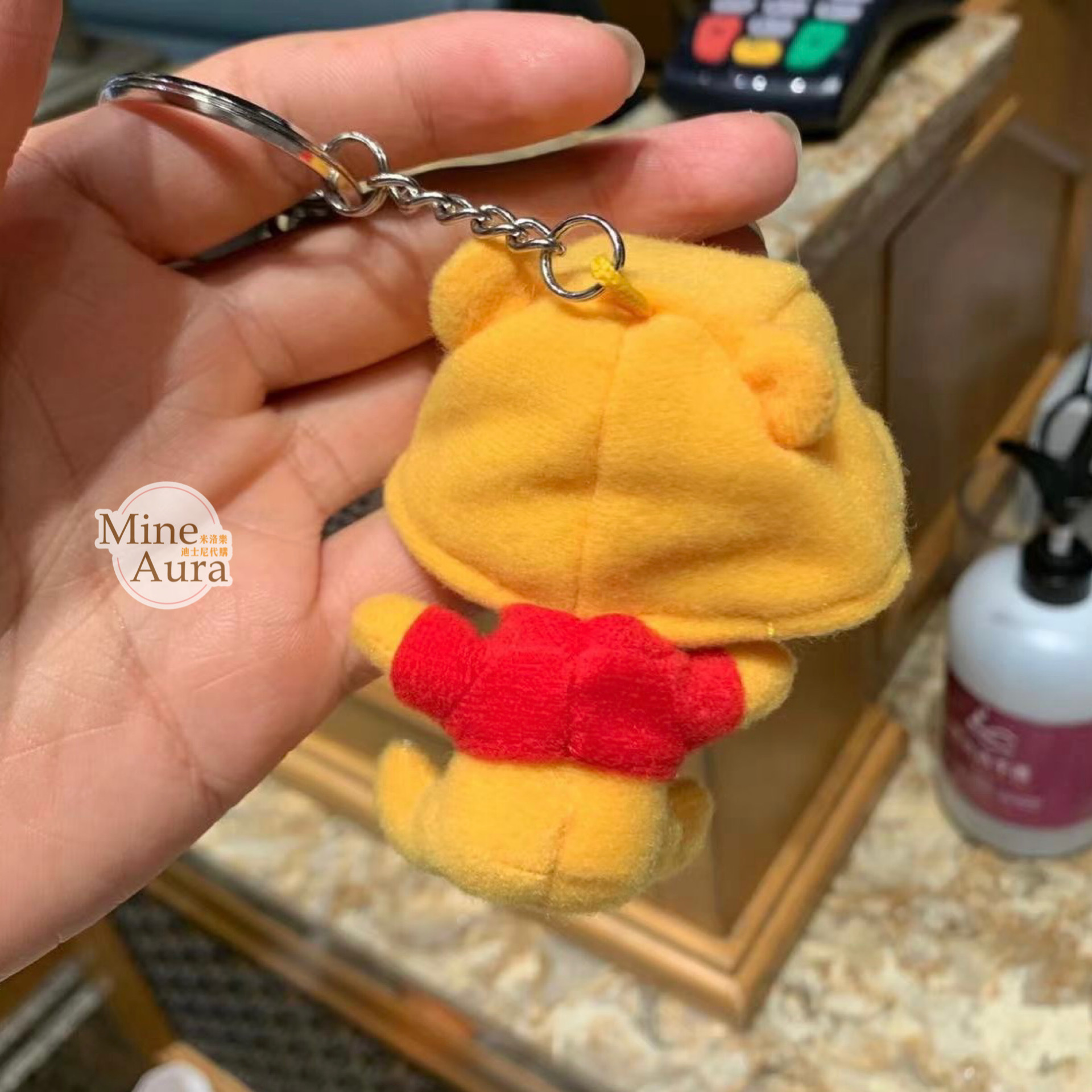 小熊維尼 Winnie the Pooh 頭套造型 鑰匙圈 吊飾 -上海迪士尼樂園