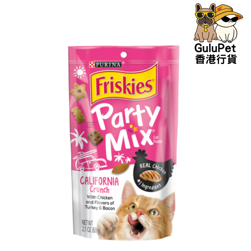 Purina Friskies喜躍 Party Mix 貓小食- 雞肉，火雞及煙肉 6OZ