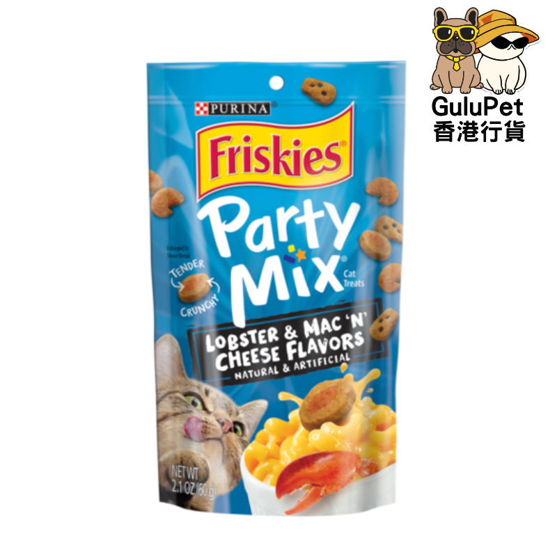 Purina Friskies喜躍 Party Mix 貓小食- 龍蝦 芝士通心粉 6OZ