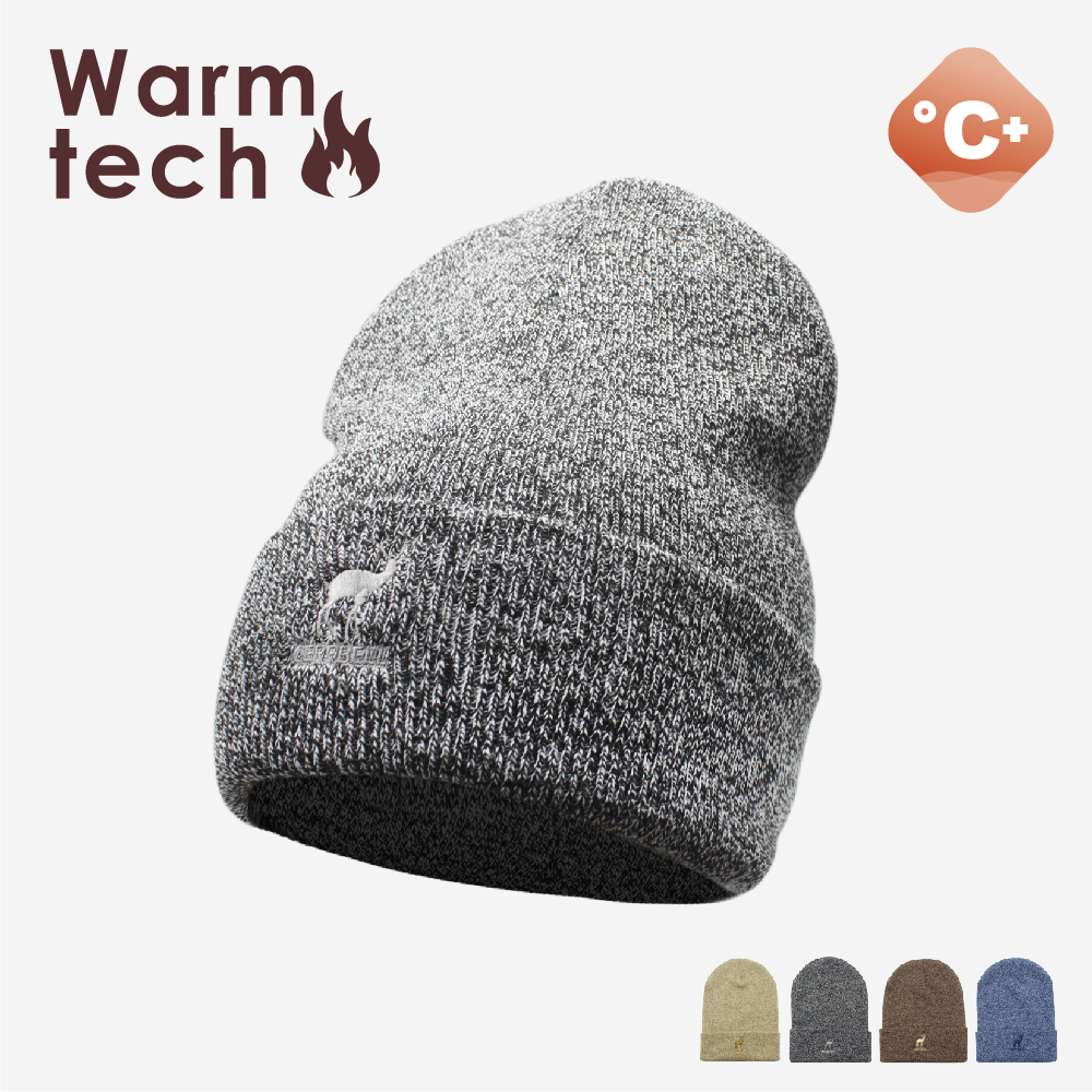 【肌暖】台灣製 素面刺繡反摺針織毛帽丨H1531