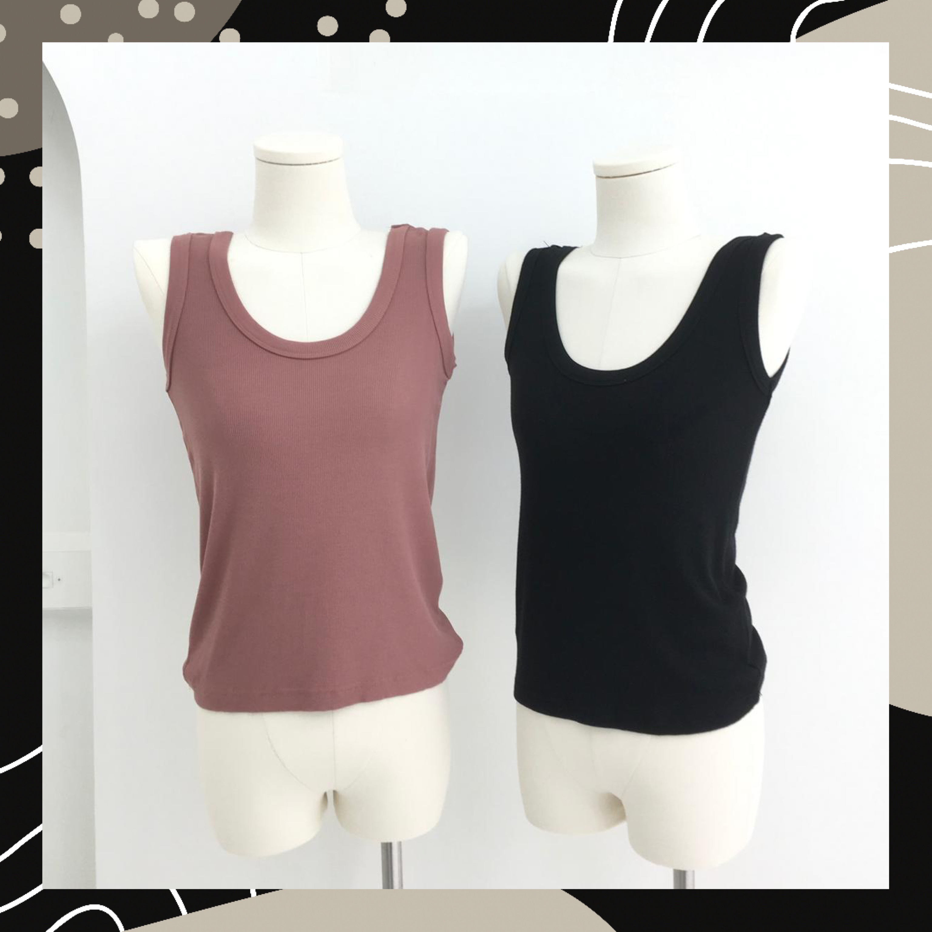 【BONNIE】多色～幼坑紋打底背心